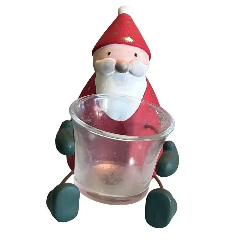 Party Lite Holiday Cheer Votive Holder Santa Claus Tea Light - Picture 3 of 14